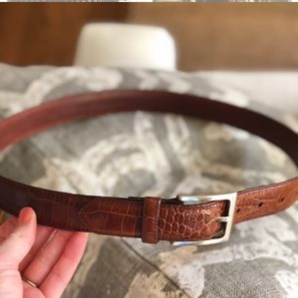 Genuine calf, Brooks Brothers brown belt